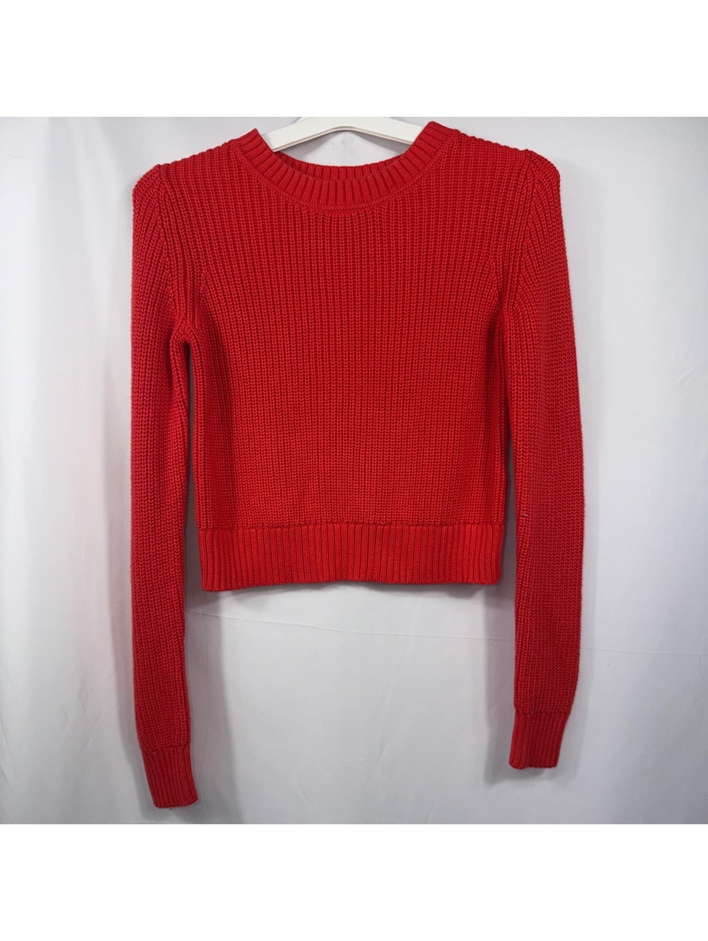 Banana Republic XS Red Cropped Knit Sweater